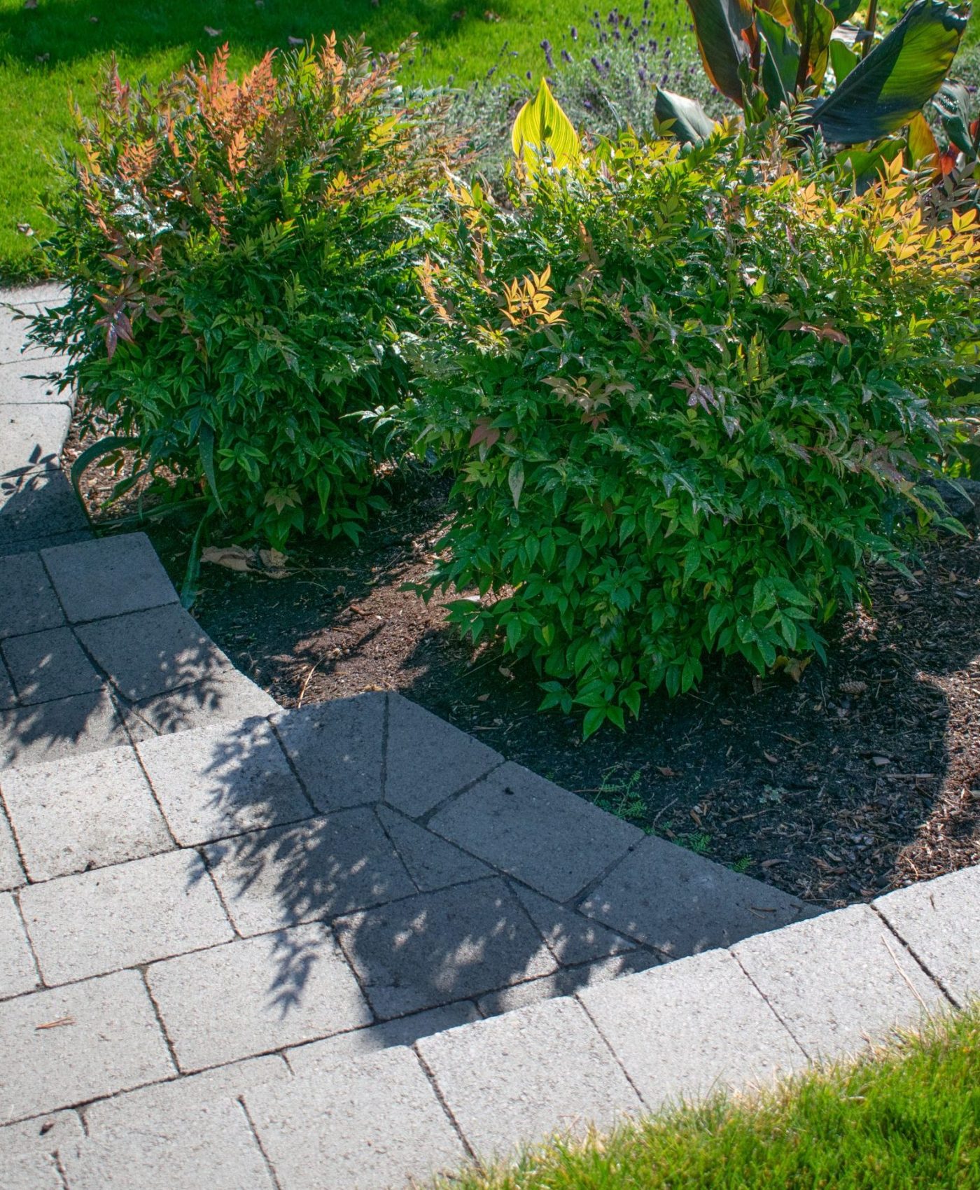 Paver landscape stairs garden stairs in Victoria bc