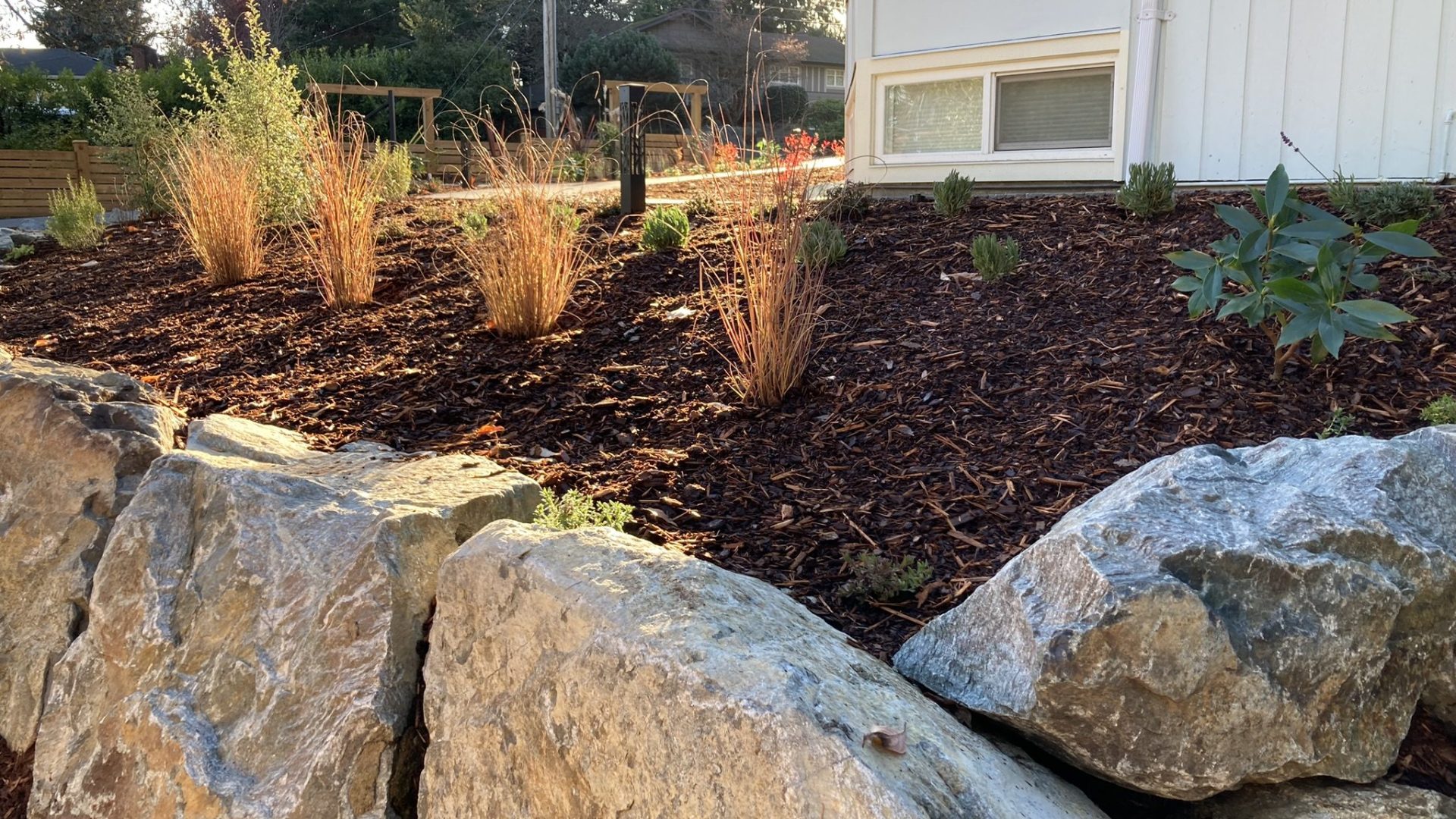 Mulch in the landscape