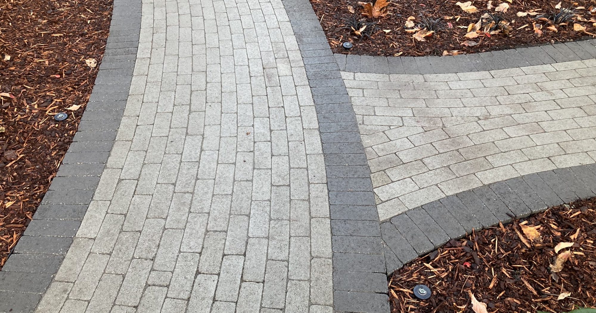 Interlocking paver path Interlocking paver landscape construction in saanichton