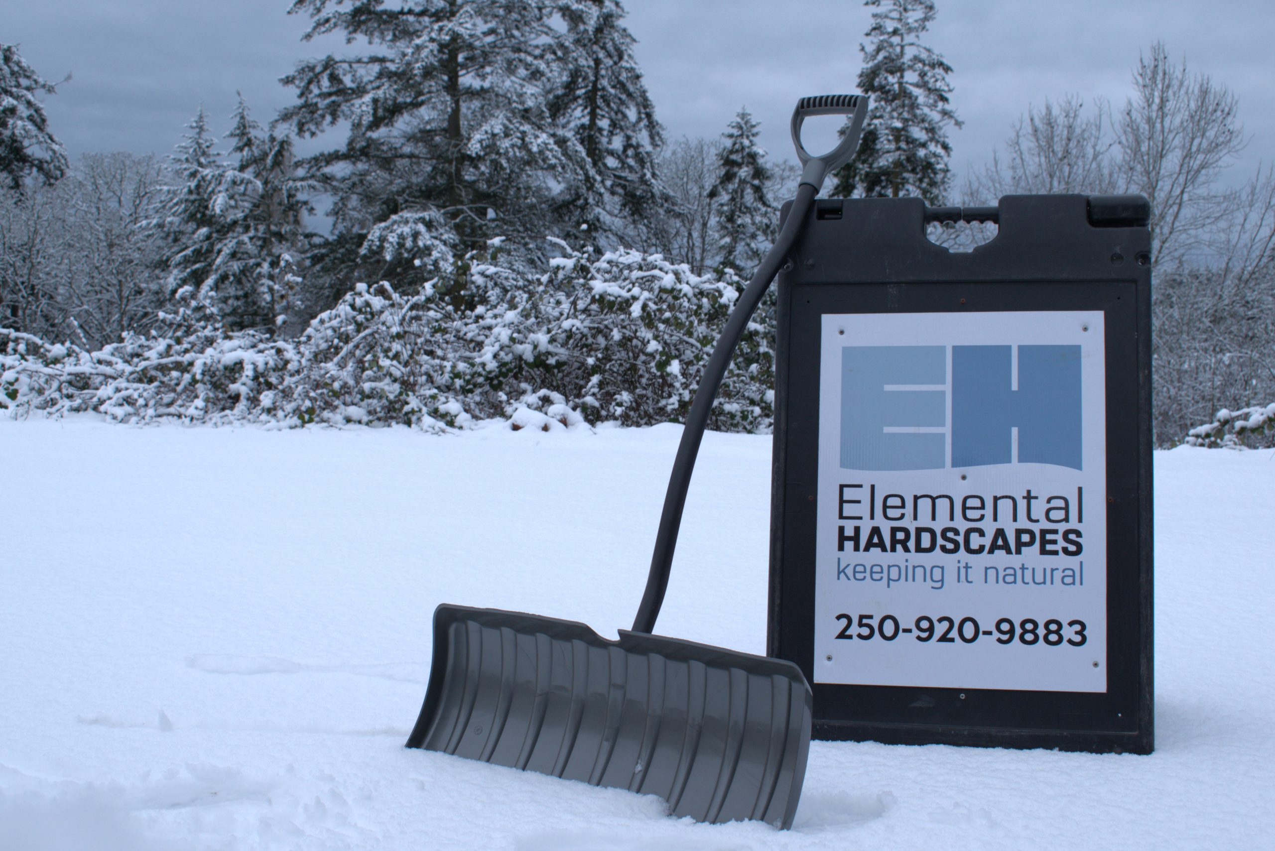 Sign in snow for residential snow removal