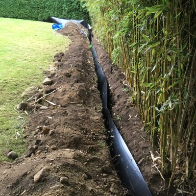 Bamboo barrier installation