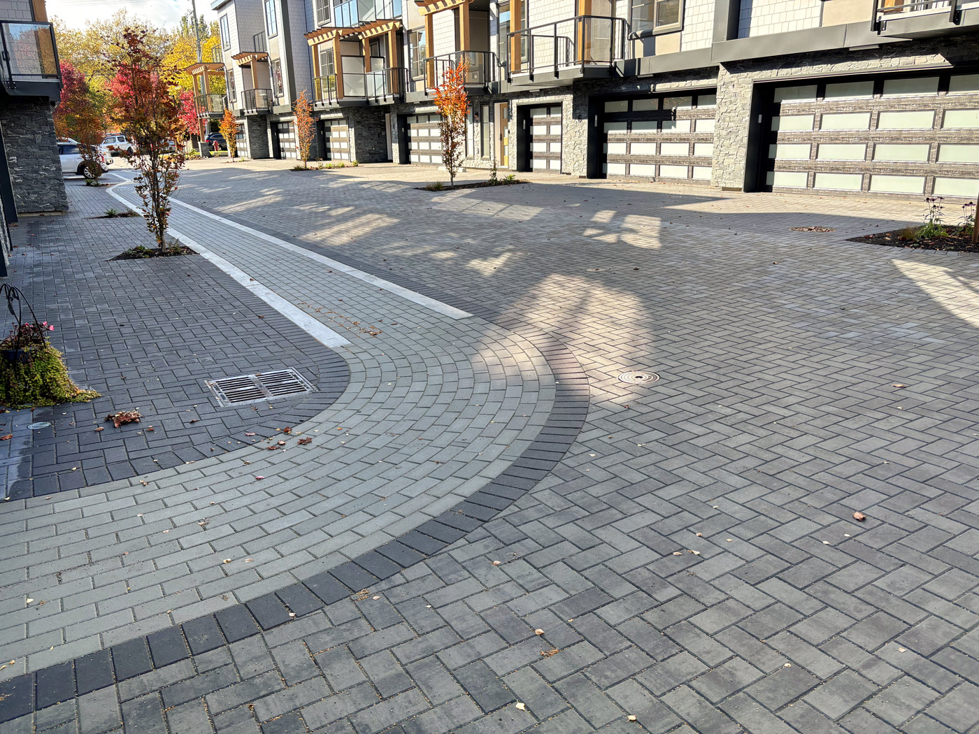 Large interlocking paver driveway